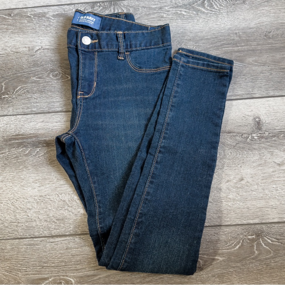 NEW OLD NAVY ROCKSTAR SKINNY JEGGINGS (GIRLS 12 - DARK BLUE WASH)